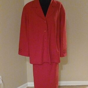 Dana Kay Red Women's Pencil Skirt Set